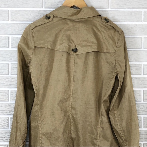 THEORY NANIA HUMMINGBIRD LINEN TRENCH COAT - Picture 7 of 9